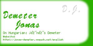 demeter jonas business card